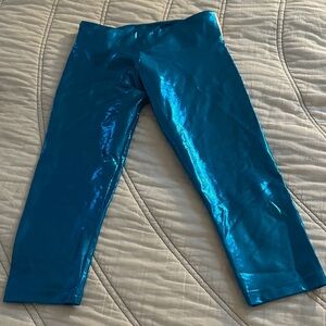 Sukishufu Shiny Aqua Capri Leggings